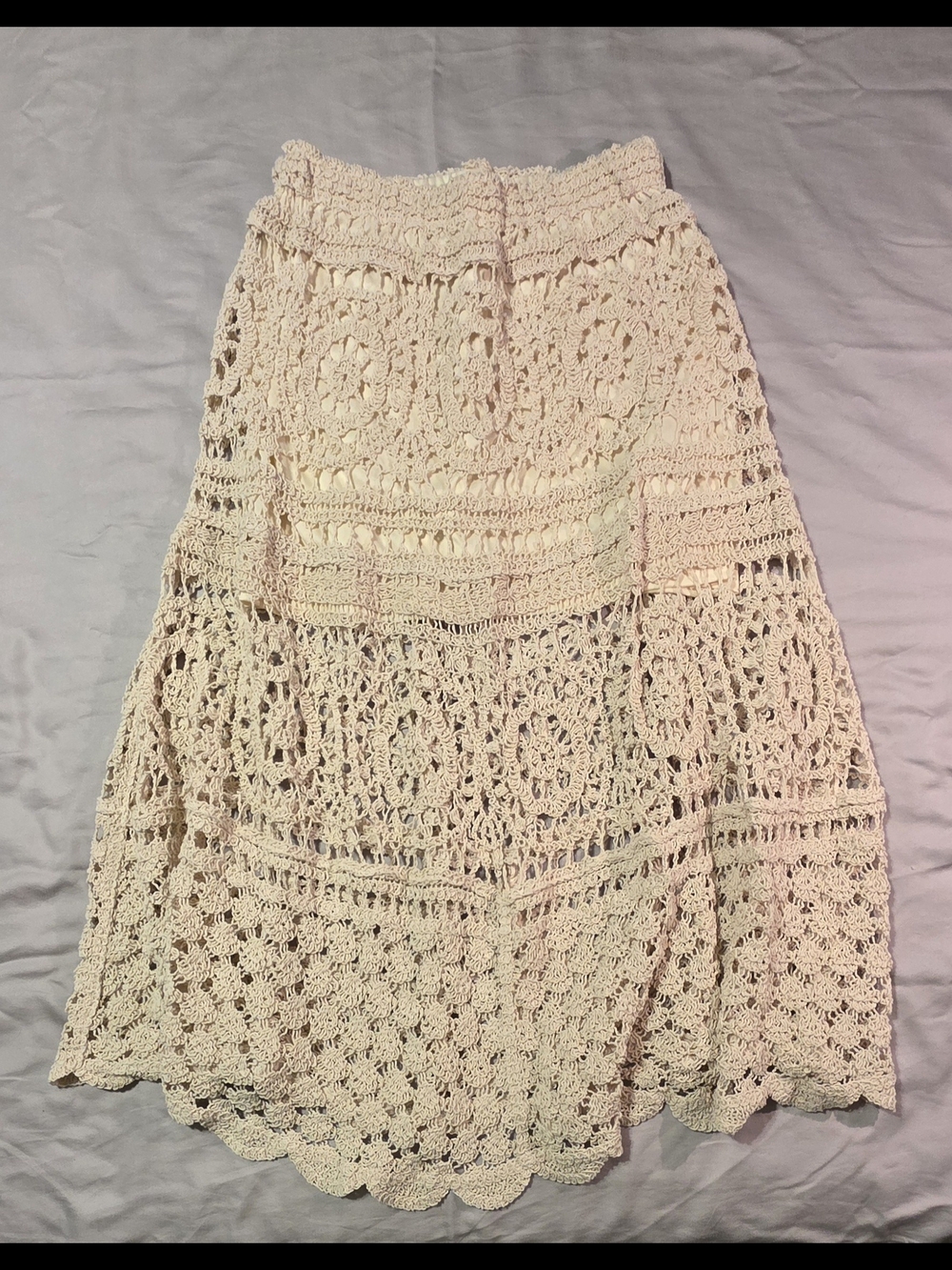 Mermaid Fashion Cream Crochet Midi Skirt - Women's Boho Summer Skirt - Boutique